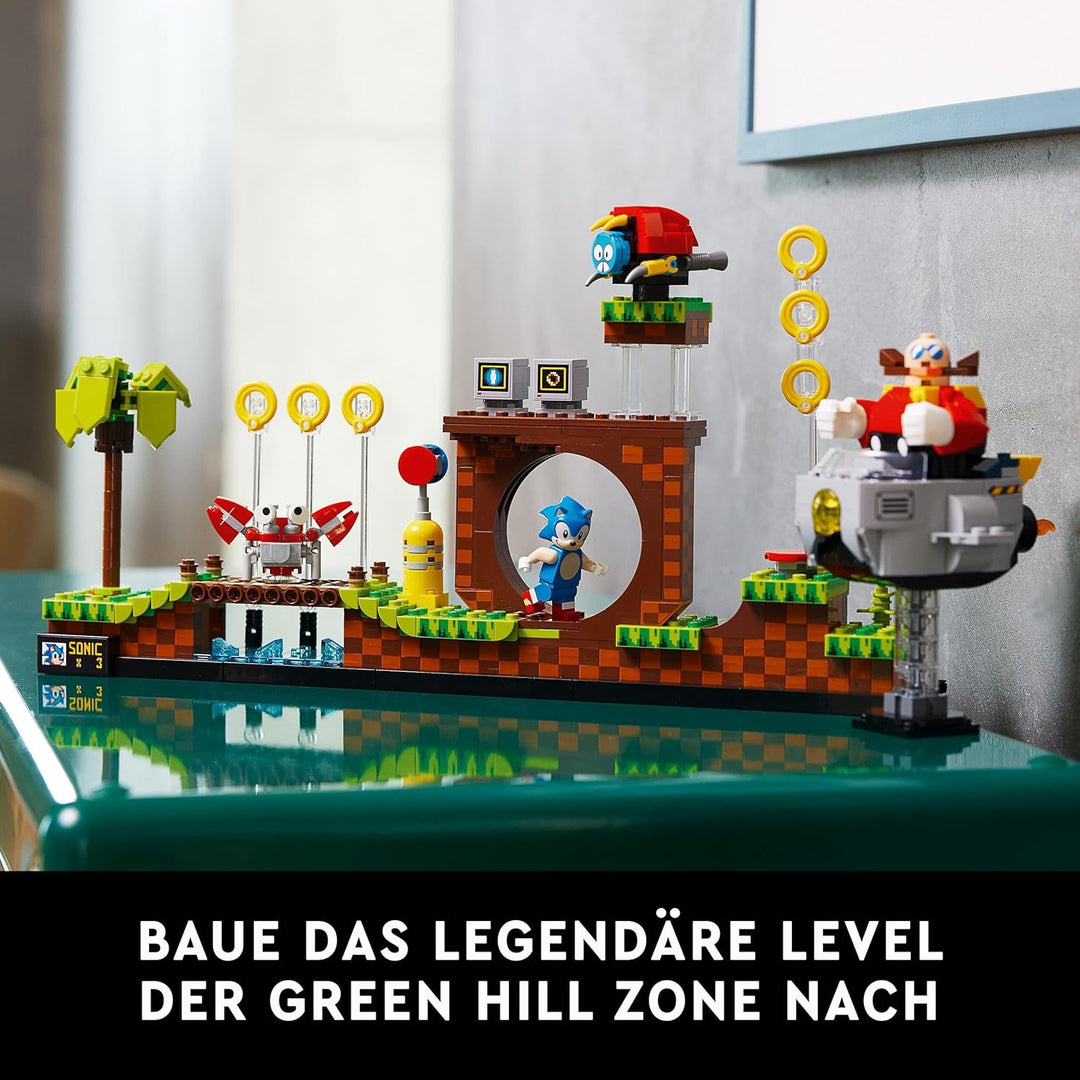 LEGO Ideas 21331 Sonic The Hedgehog – Green Hill Zone Set mit Dr. Eggmann, Egg-Mobil und weiteren Fi