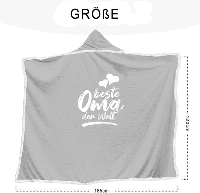 Oma Geschenk, Personalisierte Decke mit ärmeln Oma Geschenke zum Geburtstag, Geburtstagsgeschenk Wei