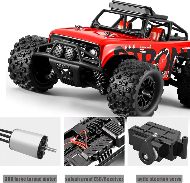 dexinco Ferngesteuertes Auto, RC Auto 4WD, 1/18 Massstab, 2,4 GHz, 40 km/h Rennwagen Wasserdicht Off