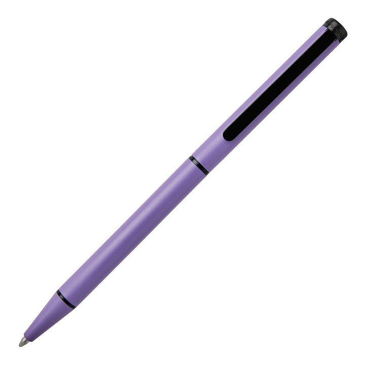 Hugo Boss Cloud Kugelschreiber aus Messing in der Farbe Persian Violet Matt, Länge: 14cm, Minenfarbe