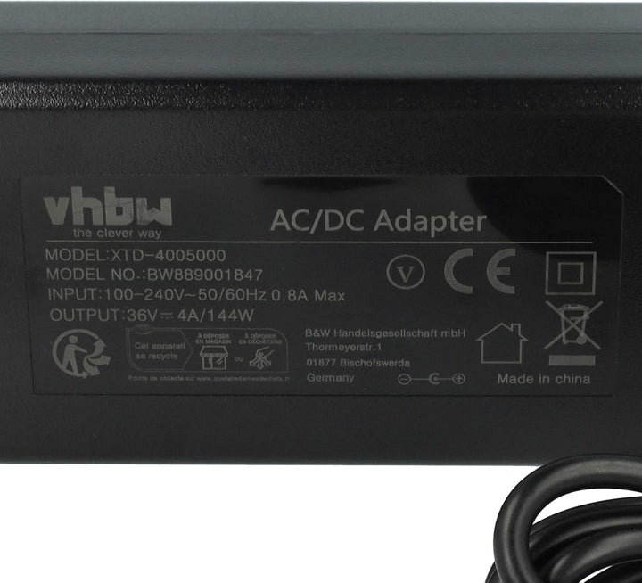 vhbw Ladegerät kompatibel mit Bosch PowerTube 500 | PowerPack 500, PowerTube 625 Fahrradakkus, E-Bik