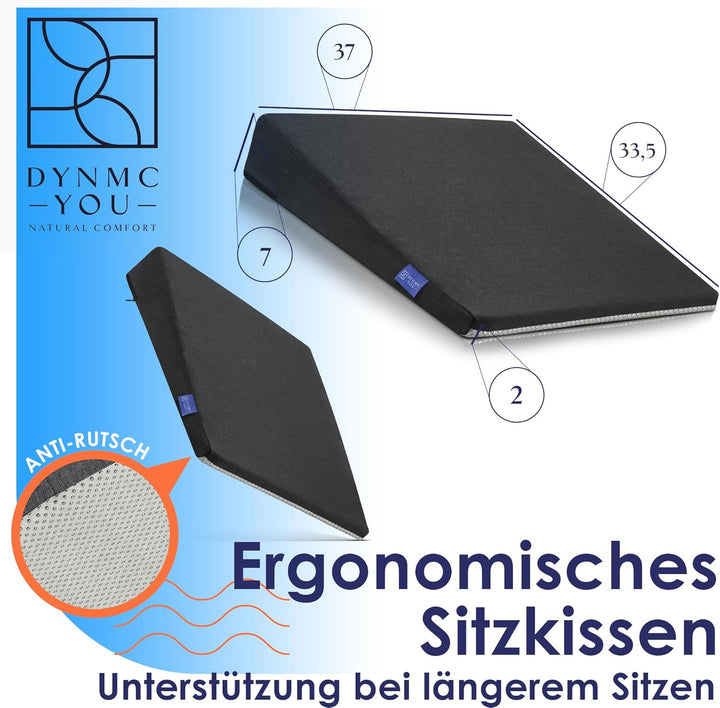 DYNMC you Keilkissen Stuhl - Test SEHR GUT - Sitzkissen Stuhl - Mit Physiotherapeuten Entwickelt - E