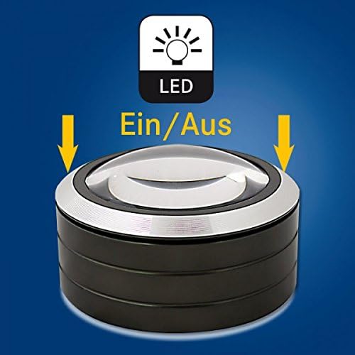 LINDNER Das Original LED-Standlupe, Vergrösserung 5X