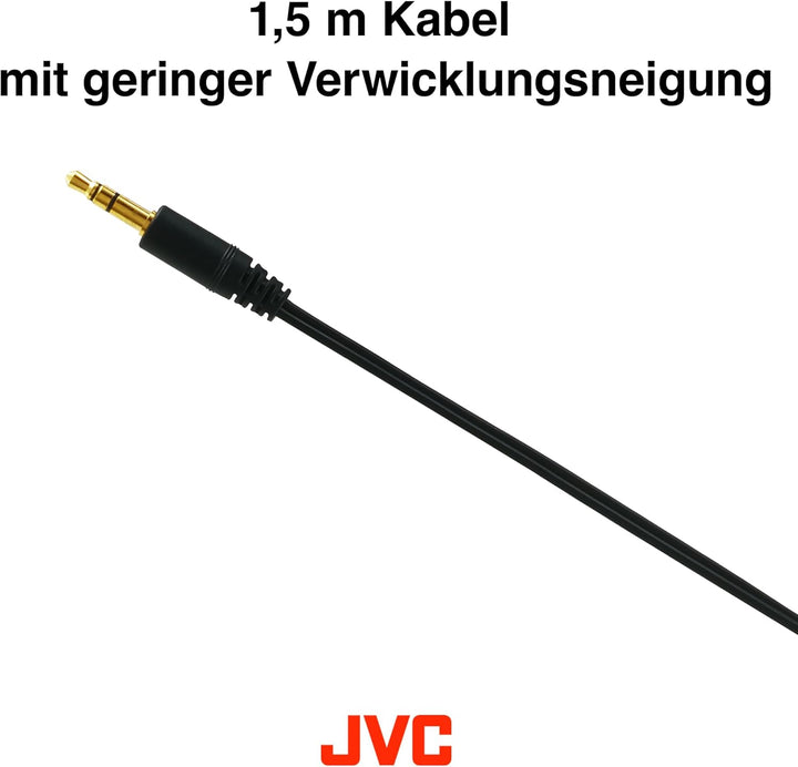 JVC HA-L50-B-E extraleichter On-Ear Kopfhörer, faltbar (Schwarz) one size Offen, one size Offen