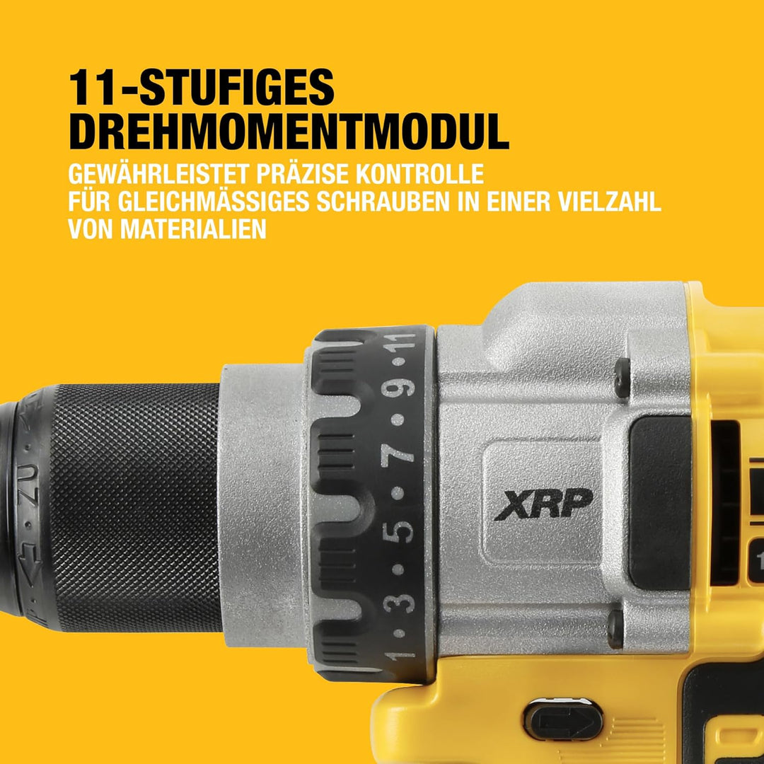 Dewalt 18 Volt 3-Gang Akku-Bohrschrauber DCD991NT (3-Gang Vollmetallgetriebe, bürstenloser Motor, 11