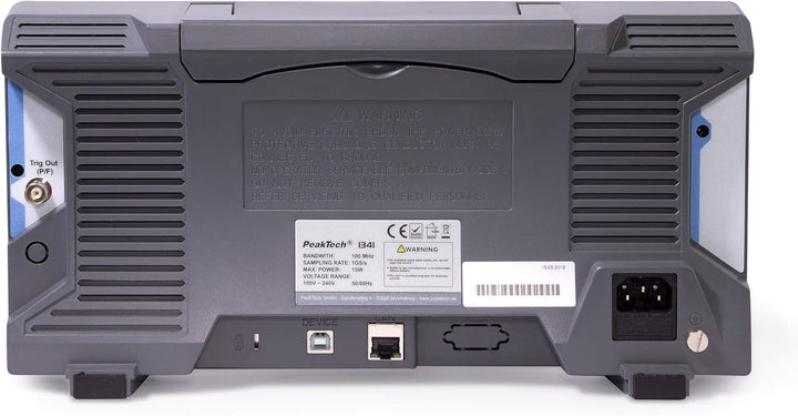 PeakTech 1341 – 4-Kanal Speicher-Oszilloskop 100 MHz - Max. 1 GS/s mit USB, LAN Schnittstelle &amp; 8" H