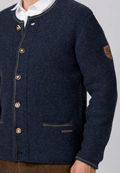 Stockerpoint Herren Jacke Amaro Strickjacke, Enzian, 46