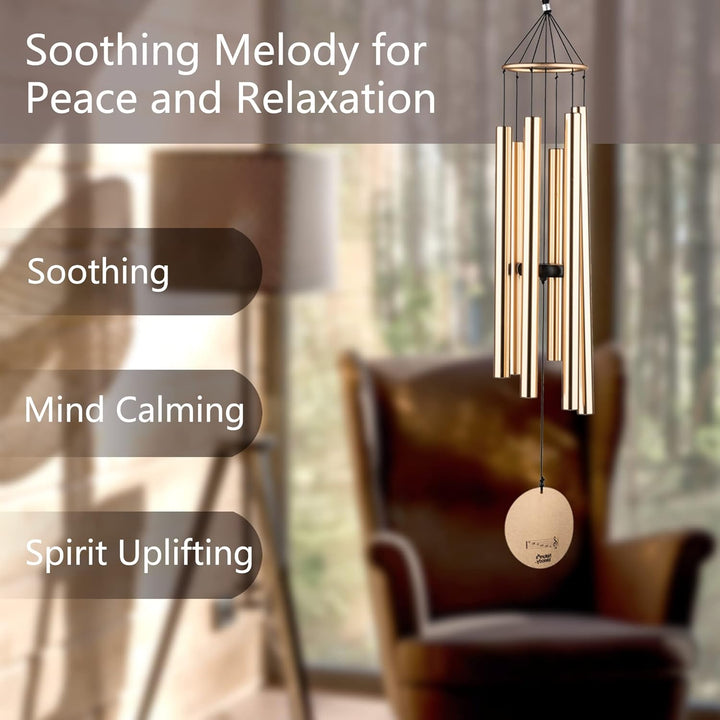 OSVINO Klangspiele Windspiele Aluminium mit Klang Gesamtlänge 90cm gross für drinnen draussen Balkon