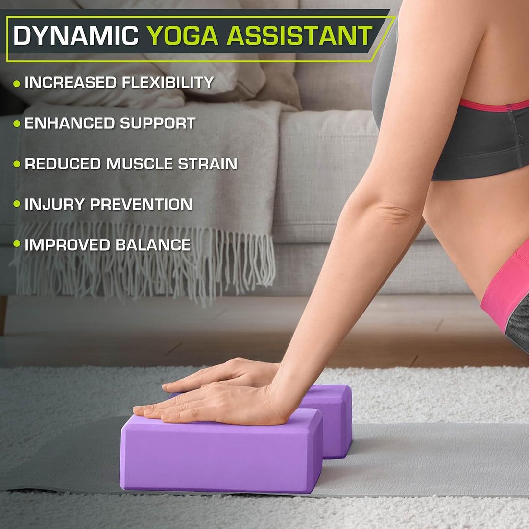 ProsourceFit Uni-Erwachsene Foam Yoga-Blöcke aus Schaumstoff Violett, violett