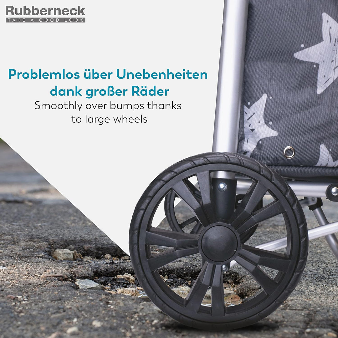 Rubberneck Einkaufstrolley - Klappbarer & Leichter Einkaufswagen - Grosse