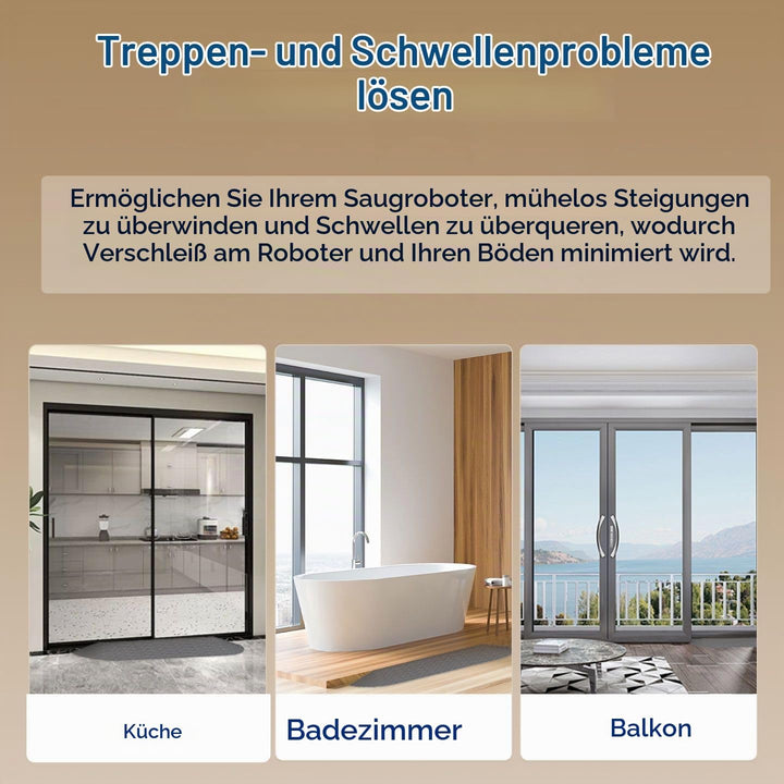 HIYOUNG Höhe 3CM Schwellenrampe für universal staubsaugerroboter,Türschwellenrampe Saugroboter Zubeh