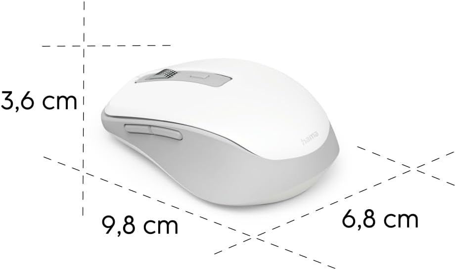 Hama Maus kabellos, Bluetooth/Funk (Multi Device, optische Bluetooth Maus ohne Klickgeräusch, Funkma