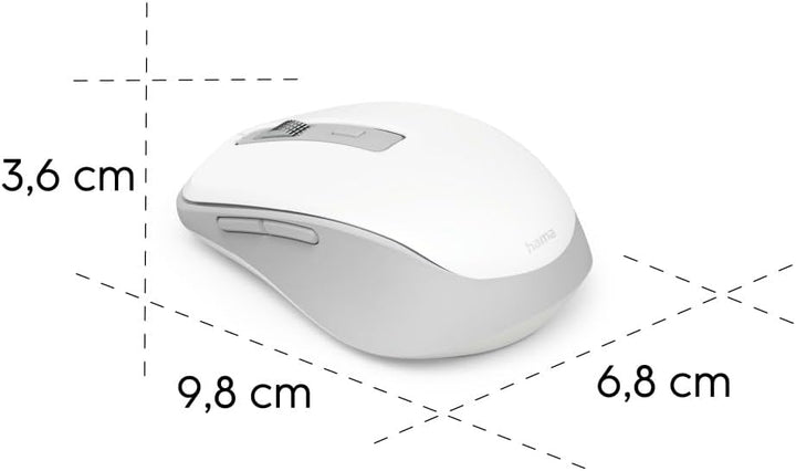 Hama Maus kabellos, Bluetooth/Funk (Multi Device, optische Bluetooth Maus ohne Klickgeräusch, Funkma