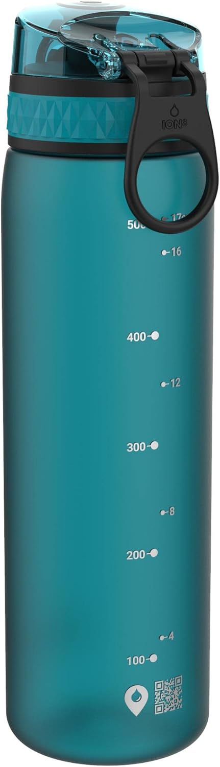 Ion8 Trinkflasche, Auslaufsicher, Einhandöffnung, Sichere Verriegelung, Spülmaschinenfest, BPA-frei,