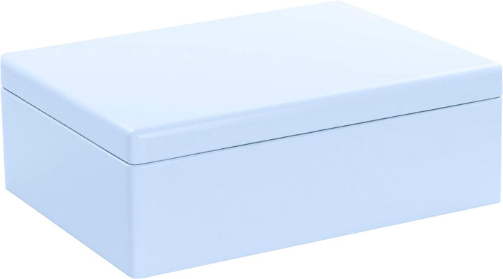 LAUBLUST Grosse Holzkiste mit Deckel - 40x30x14cm, Blau, FSC® | Allzweck-Kiste aus Holz - Aufbewahru