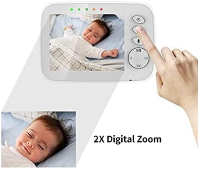 NWOUIIAY Baby Phone 3,2-Zoll Baby Monitor 2.4 GHz Baby Kamera mit LCD Nachtsichtkamera HD Digital Vi