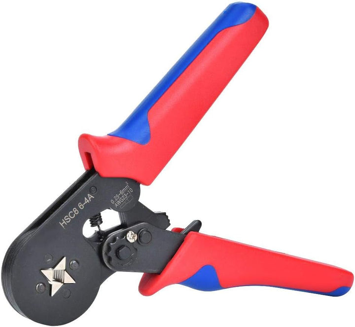 Crimperzange, HSC8 6-4A Selbsteinstellende Ratsche Crimperratschen-Crimpzange 0,25~10 mm² AWG23-10