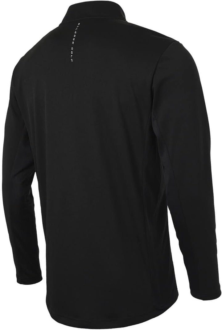 Ellesse Herren Rolbi Anti-Odour-Feuchtigkeitsdocht 1/2 Zip-Golf-Pullover L Schwarz, L Schwarz