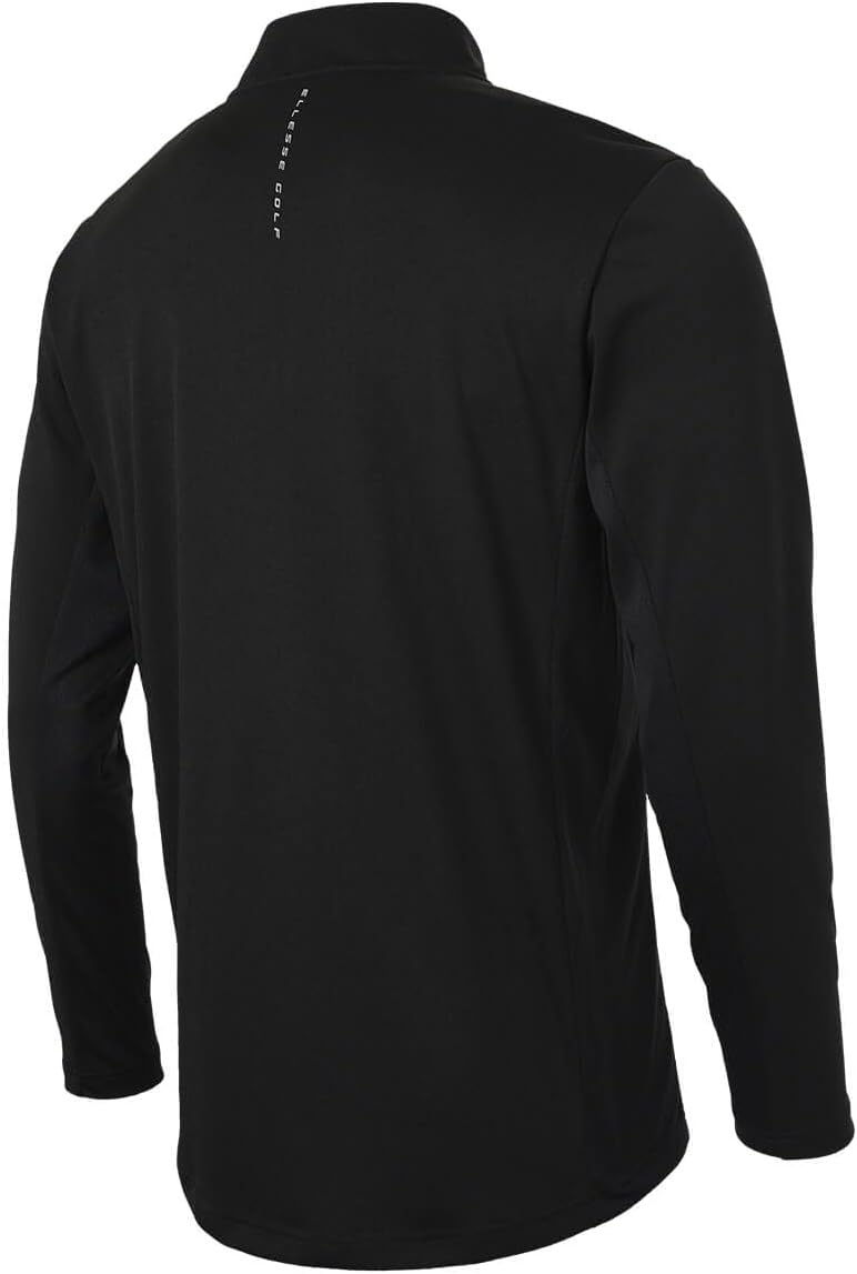 Ellesse Herren Rolbi Anti-Odour-Feuchtigkeitsdocht 1/2 Zip-Golf-Pullover L Schwarz, L Schwarz
