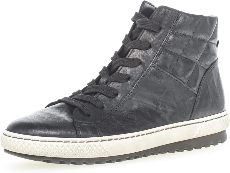 Gabor Damen High-Top Sneaker, Frauen Halbschuhe,Wechselfussbett 37.5 EU Schwarz, 37.5 EU Schwarz