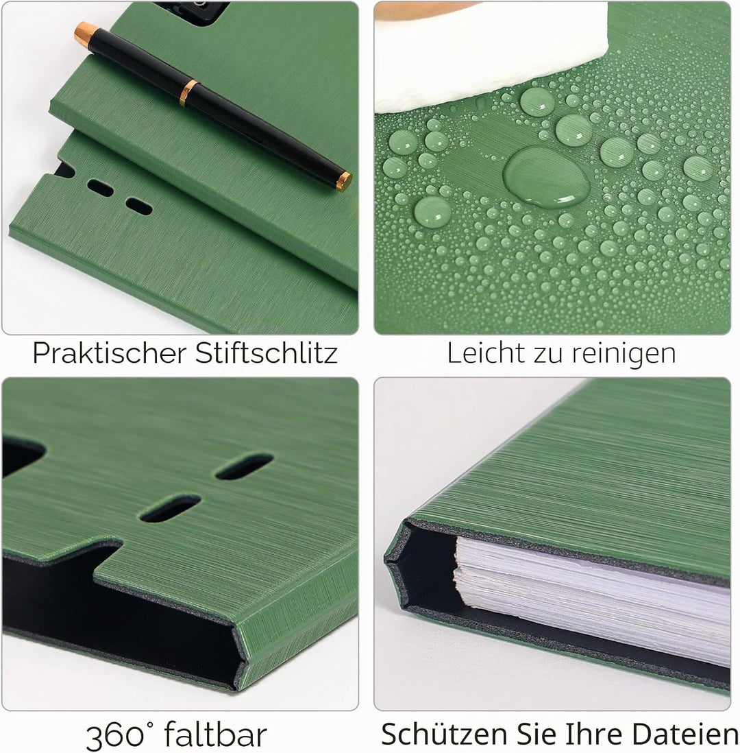 Klemmbrett,10 Stück A4 Faltbare Klemmbretter mit Zwei Clips,Dokumenten Organizer, Klemmbretter für G