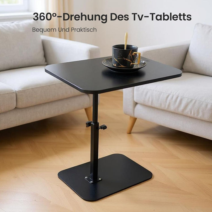 C-förmiger Beistelltisch, Beistelltisch für Sofa, Beistelltische für Wohnzimmer, verstellbare Höhe,