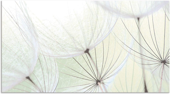 ARTland Spritzschutz Küche aus Alu für Herd Spüle 110x60 cm (BxH) Küchenrückwand mit Motiv Blume Pus