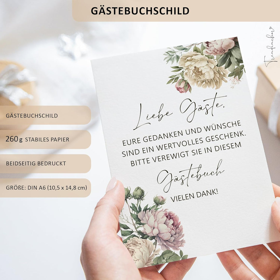 50 Goldene Hochzeit Gästebuch zum Ausfüllen und Fotos Einkleben - Geschenkidee zum 50. Hochzeitstag