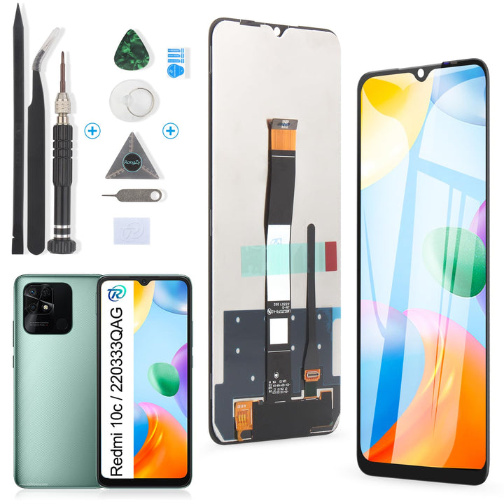 RongZy LCD Display für Xiaomi Redmi 10c 220333QBI 220333QAG Touchscreen und LCD Bildschirmersatz mit