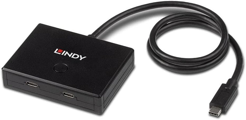 LINDY Zwei-Wege-Switch USB 3.2 Gen 1 Typ C, 2 Ports, 43329