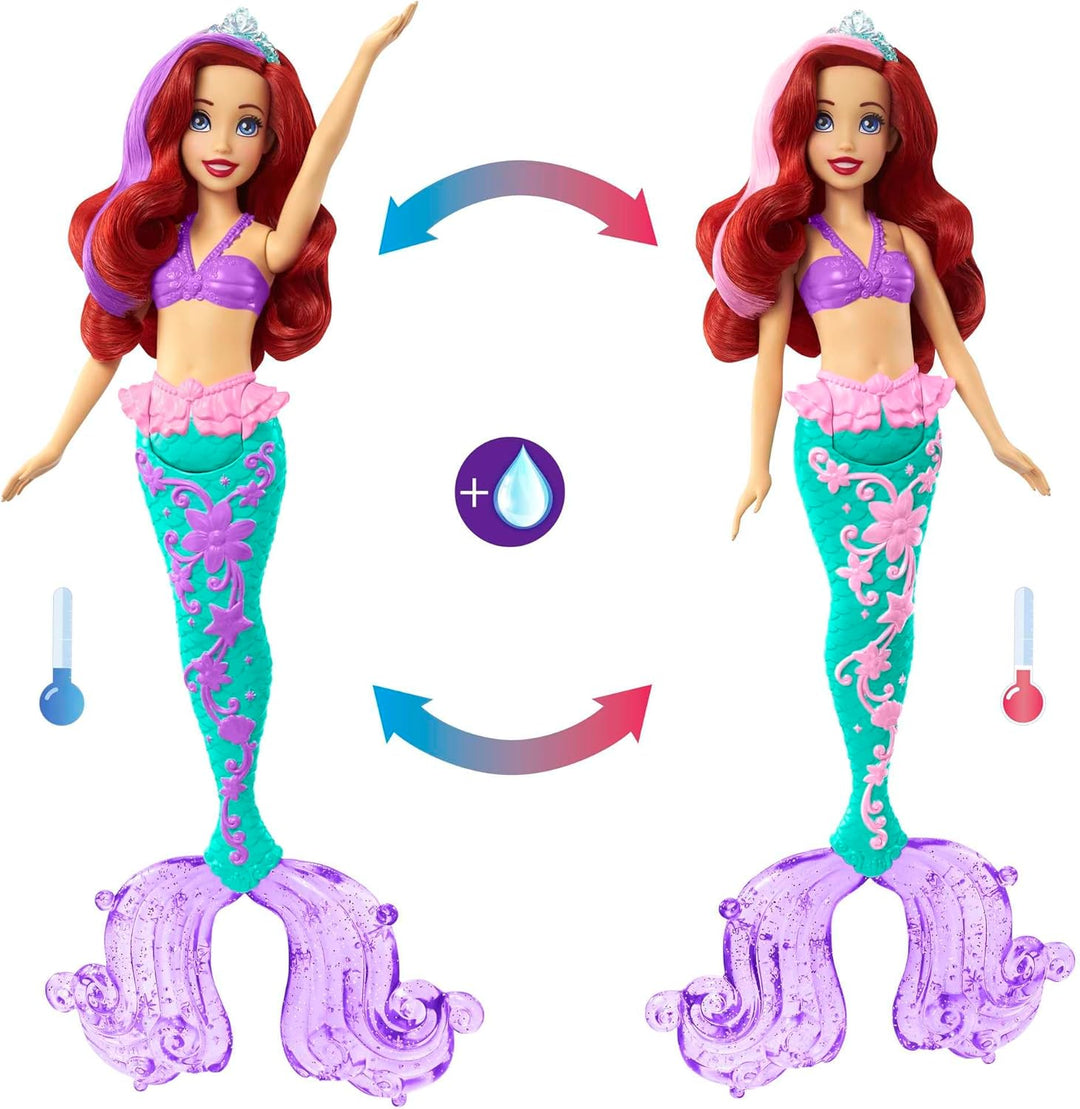Mattel Disney Prinzessin Arielle die Meerjungfrau Puppe, Meerjungfrau Spielzeug, Schwanzflosse verän