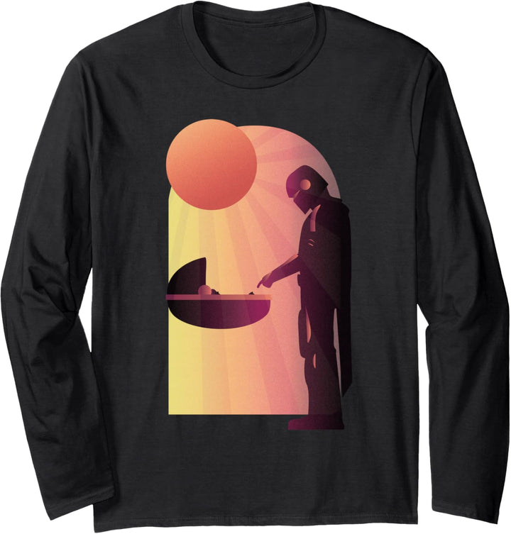 Star Wars The Mandalorian The Child Discovery Silhouette Langarmshirt