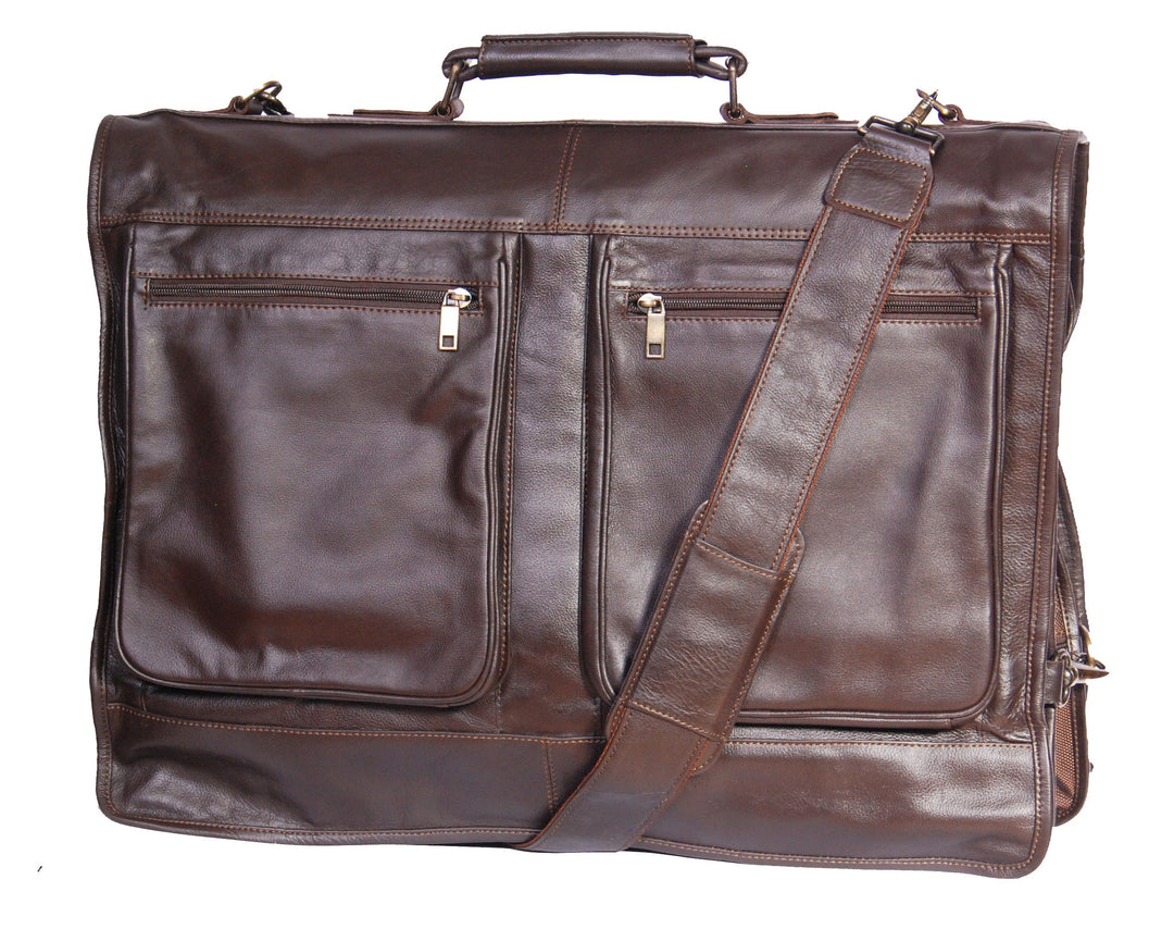 House Of Leather , Damen Herren Unisex-Erwachsene Kleidertasche braun braun L