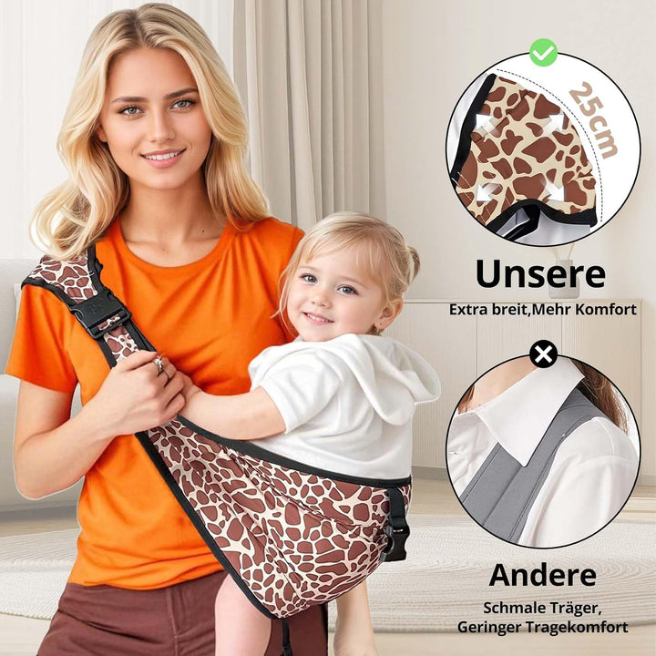 Tragetuch Baby &amp; Seitentrage - Ergonomische Hüfttrage für Baby &amp; Kleinkind mit Hüftsitz, ASTM Zertif