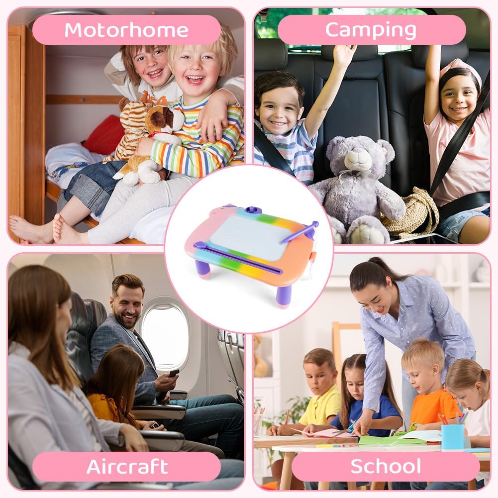 OFFCUP Magnetische Maltafel Kinder Zaubertafel ab 3 Jahr Bunt Magnetische Zeichenbrett Lernspielzeug