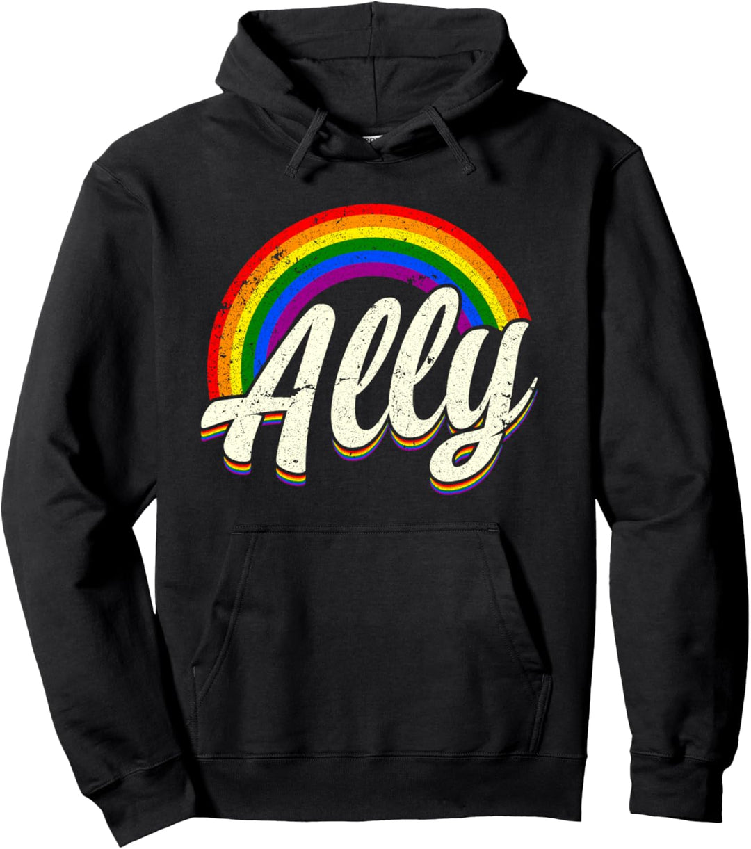 Heterosexuelle Verbündete, Regenbogenfarben, LGBT-Pride Pullover Hoodie
