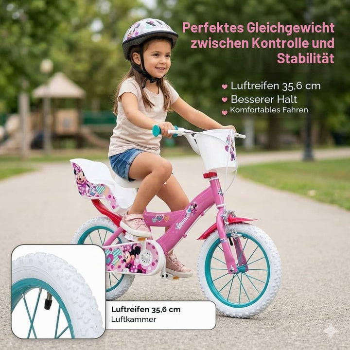 Toimsa Jugend Unisex Fahrrad Minnie Huffy 14" 4-6 Jahre 14613, bunt, años