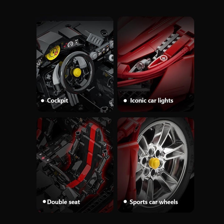 CADA Master C61042w 488 technischer Baustein Sportwagen, 1: 8 3187 Teile Renn und ferngesteuertes Au