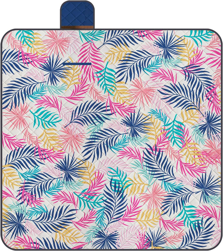 PERLETTI Picknickdecke Wasserdicht Faltbar Gross 200x200 - Outdoor Camping Decke mit Tragegurt - Str