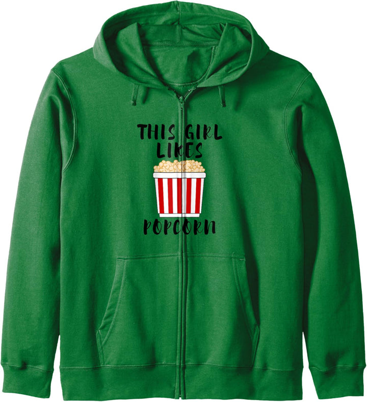 Popcornchef Lustiger Spruch Mädchen mag Popcorn Kapuzenjacke
