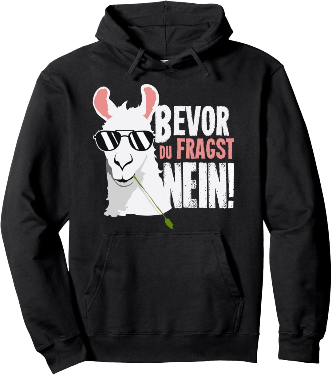 Bevor Du Fragst Nein Lustiger Spruch Geschenk Alpaka Lama Pullover Hoodie