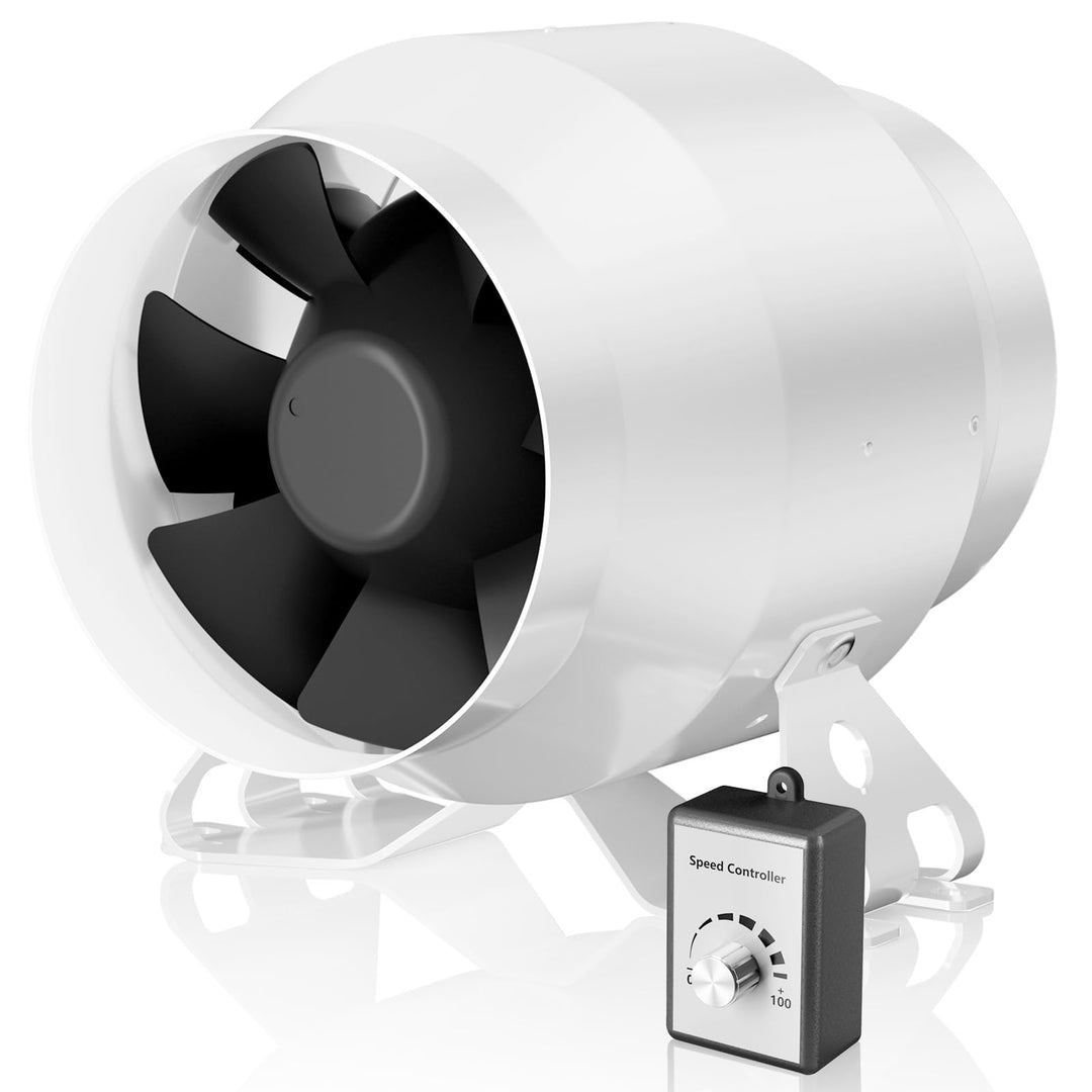 Hon&Guan HI-PE Rohrventilator 100mm Super Luftmenge 360m³/h Energieeinsparung EC-Motor Geräuscharm R