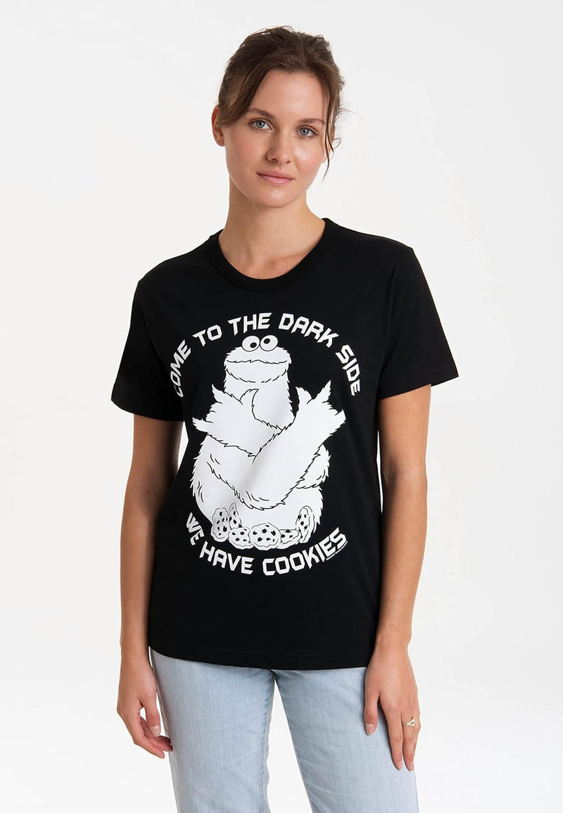 Logoshirt® Sesamstrasse I Krümelmonster I Come to The Dark Side I T-Shirt Print I Damen & Herren I k