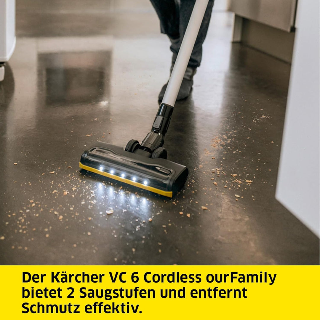 Kärcher Akku-Staubsauger VC 6 Cordless ourFamily, 2 Saugstufen, Laufzeit: bis zu 50 min., Gewicht: 2