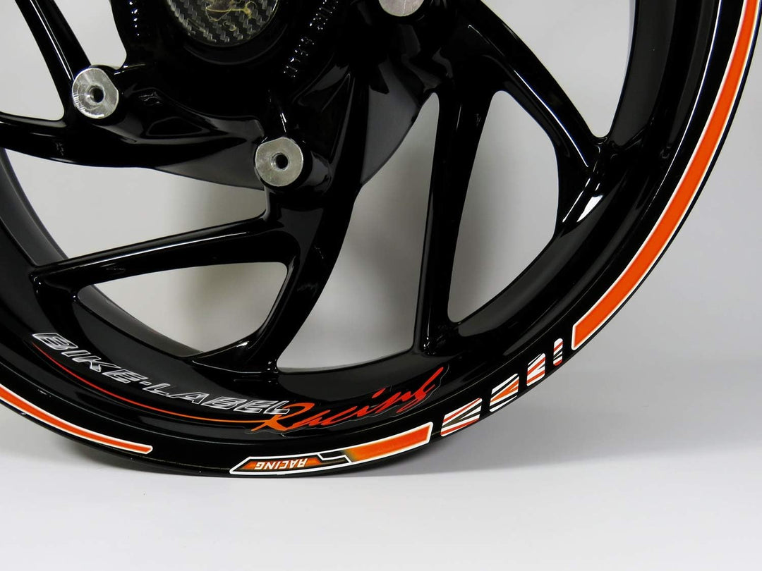 Felgenrand Aufkleber Set Orange Racing kompatibel für KTM 710029
