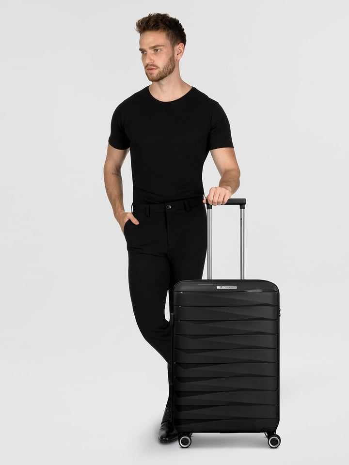 Franky Check-in Koffer für Damen und Herren | mittelgrosser Trolley 42 x 24 x 65 cm aus hochwertigem