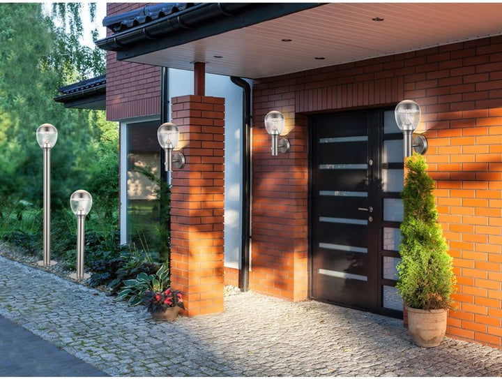 Globo 11 Watt LED Aussen Wand Leuchte Edelstahl dunkelgrau Garten 34250 CALLISTO