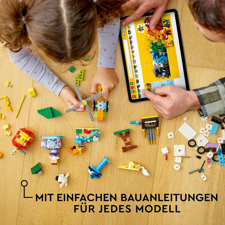 LEGO 11019 Classic Bausteine und Funktionen, Box mit LEGO Steinen für Hubschrauber und andere Konstr