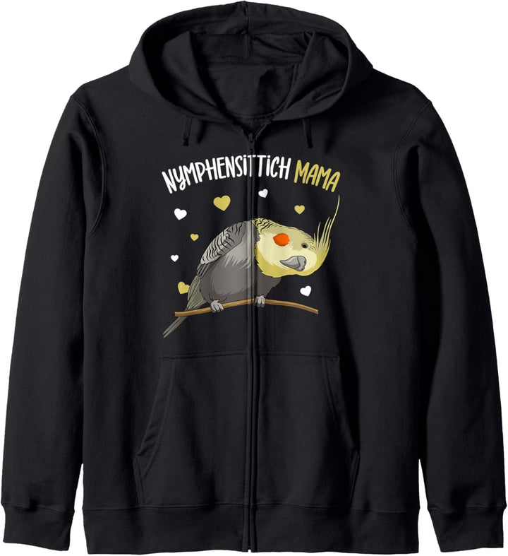 Nymphensittich Mama Vogel Papagei Frauen Kapuzenjacke