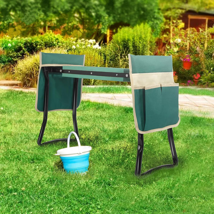 Uten Kniebank für Gartenarbeit, Gartenhocker klappbar 2 in 1 Arbeitshocker mit Eva Schaummatte, Werk